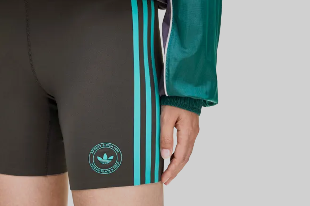 adidas x Sporty & Rich Short Legging 'Carbon' - KA0711