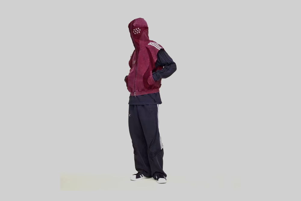 adidas x Thug Club Teamgeist Hooded Zip Up 'Maroon' - KC2210