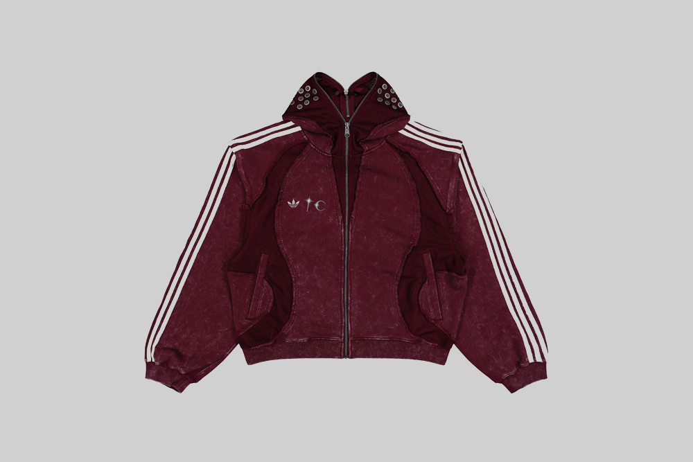 adidas x Thug Club Teamgeist Hooded Zip Up 'Maroon' - KC2210