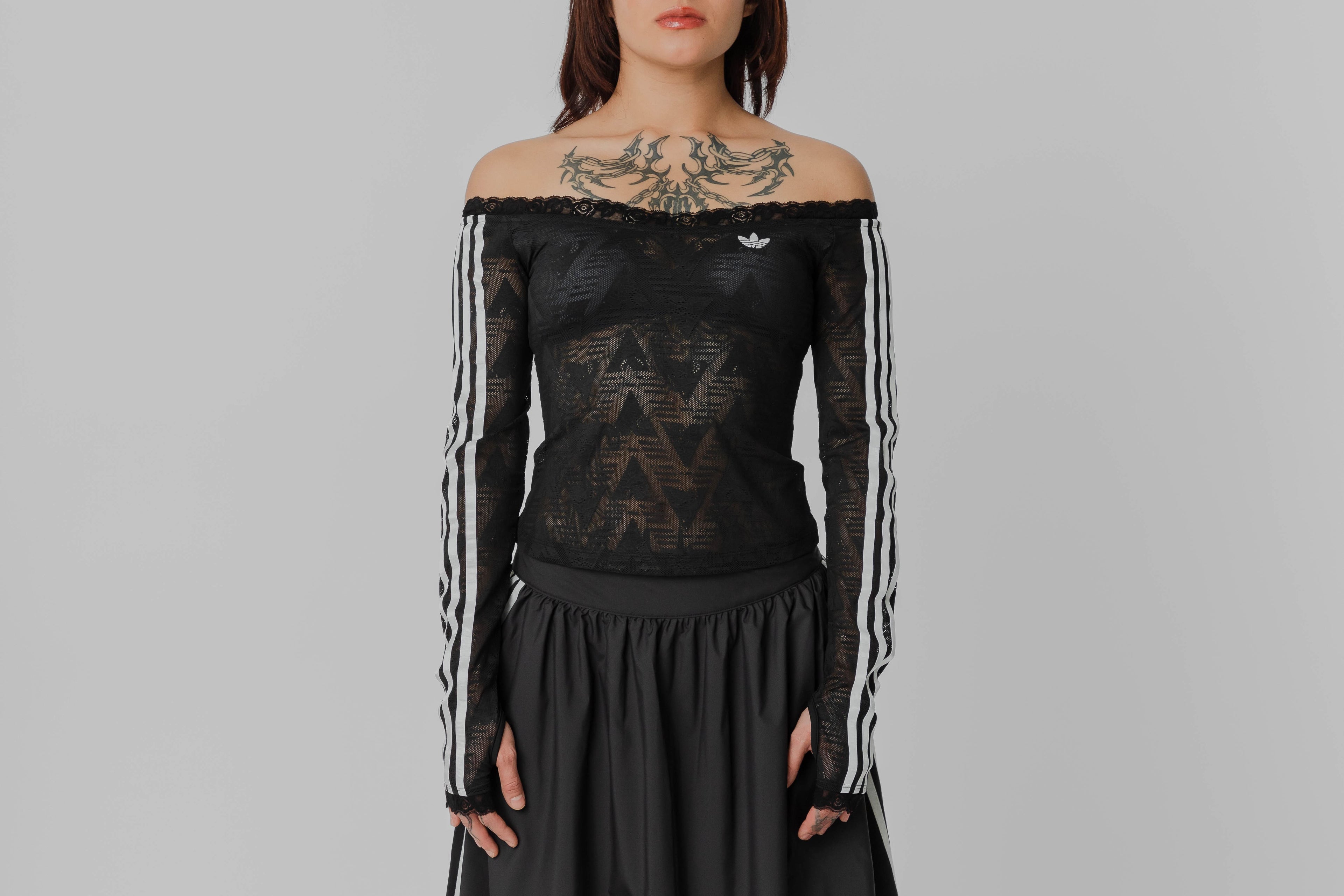 Women's adidas Lace Bardot Top - KD0350 - Lust México