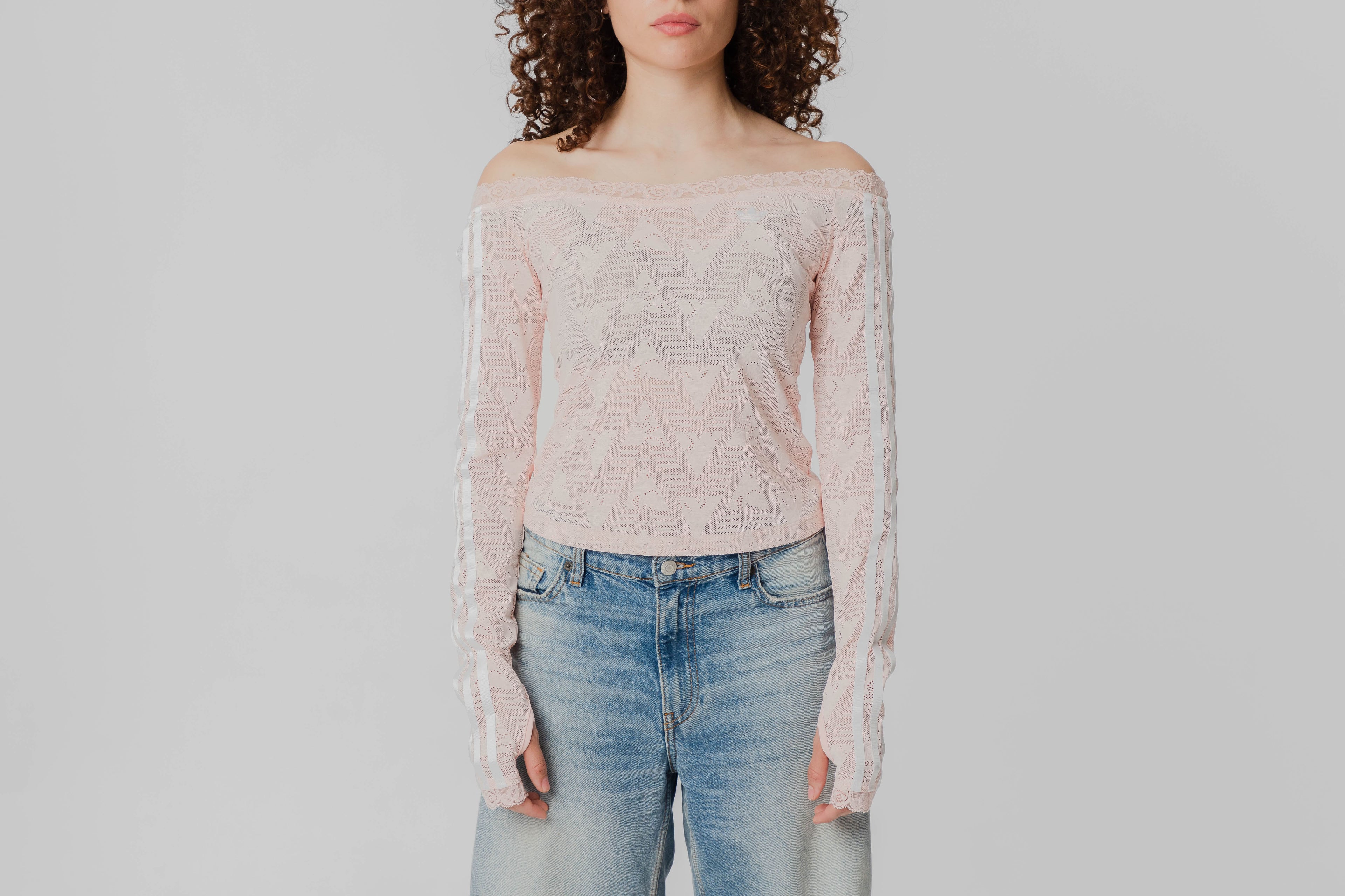 Women's adidas Lace Bardot Top - KE3459 - Lust México