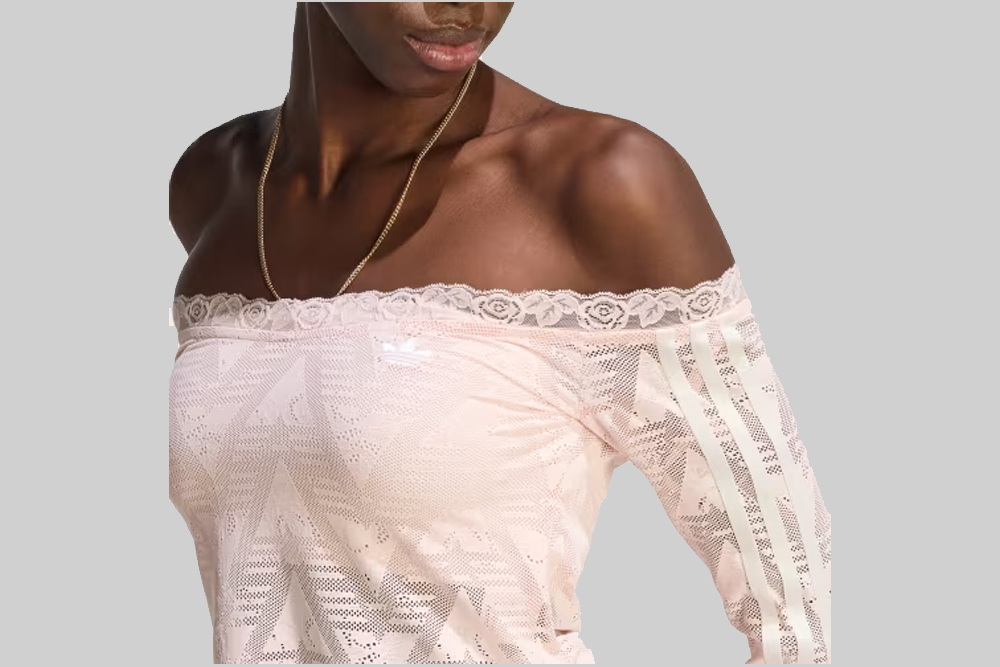 Women's adidas Lace Bardot Top - KE3459