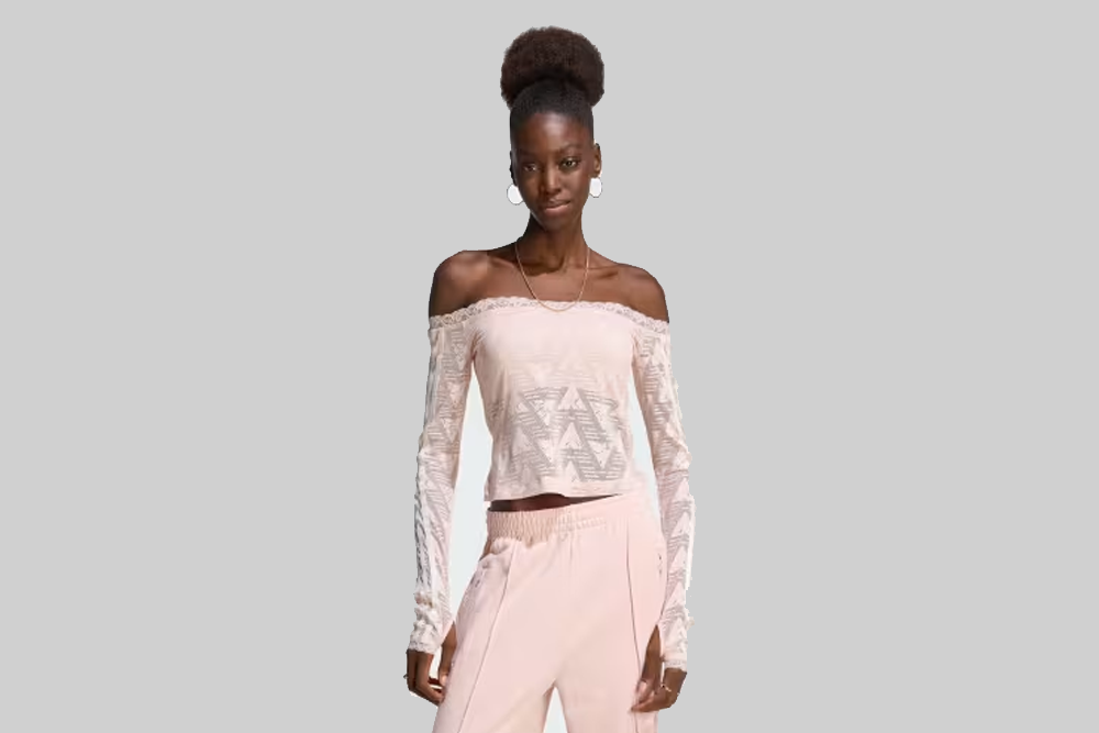 Women's adidas Lace Bardot Top - KE3459