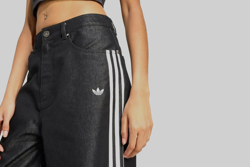 Women's adidas Adilenium Season 4 Teamgeist Baggy Shine Denim Pants - KE9799