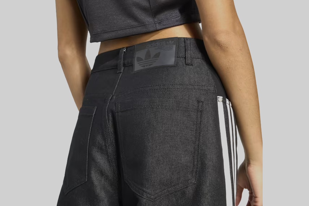 Women's adidas Adilenium Season 4 Teamgeist Baggy Shine Denim Pants - KE9799