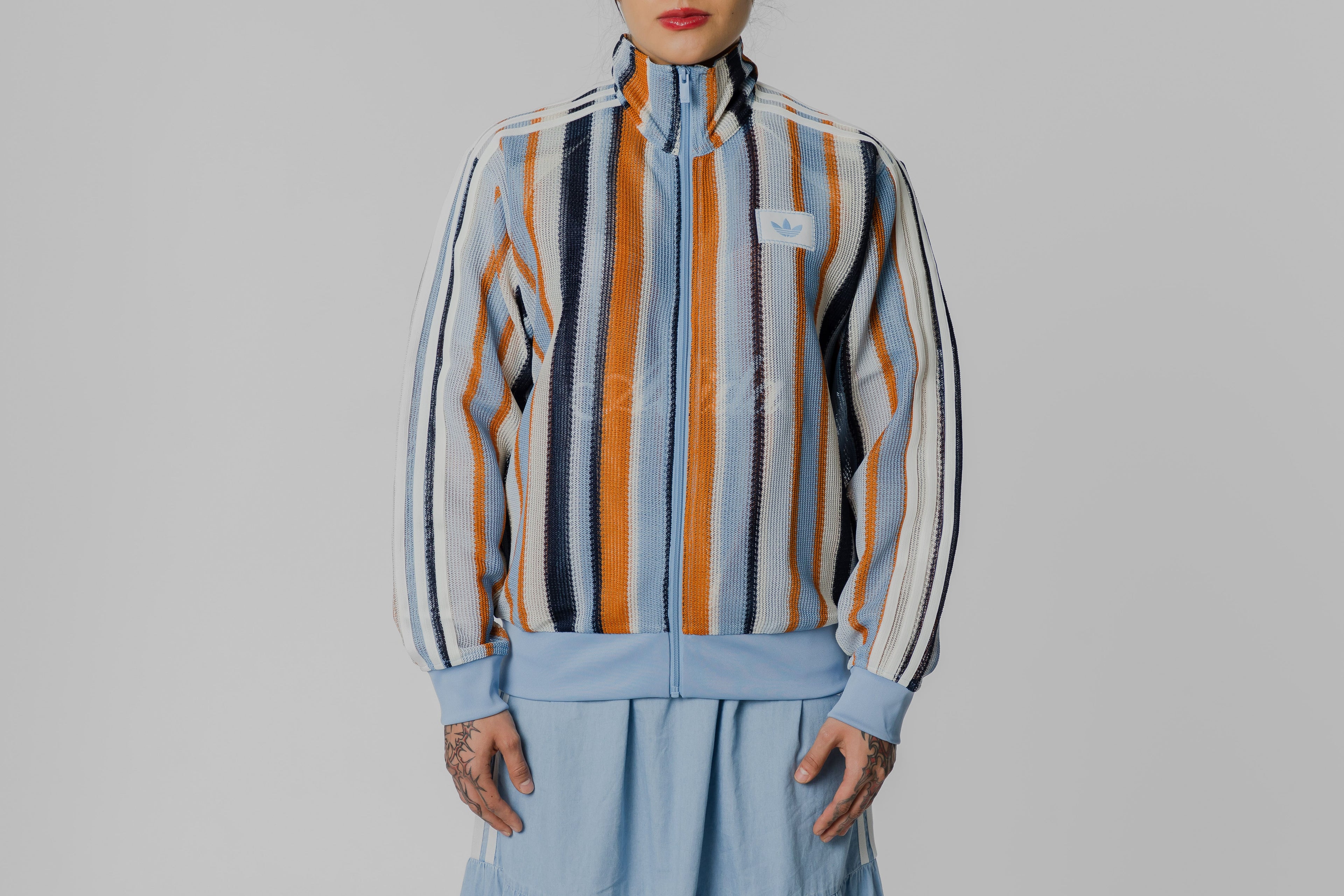 Women's adidas Summer Glow Knit Firebird Track Top - KX9473 - Lust México