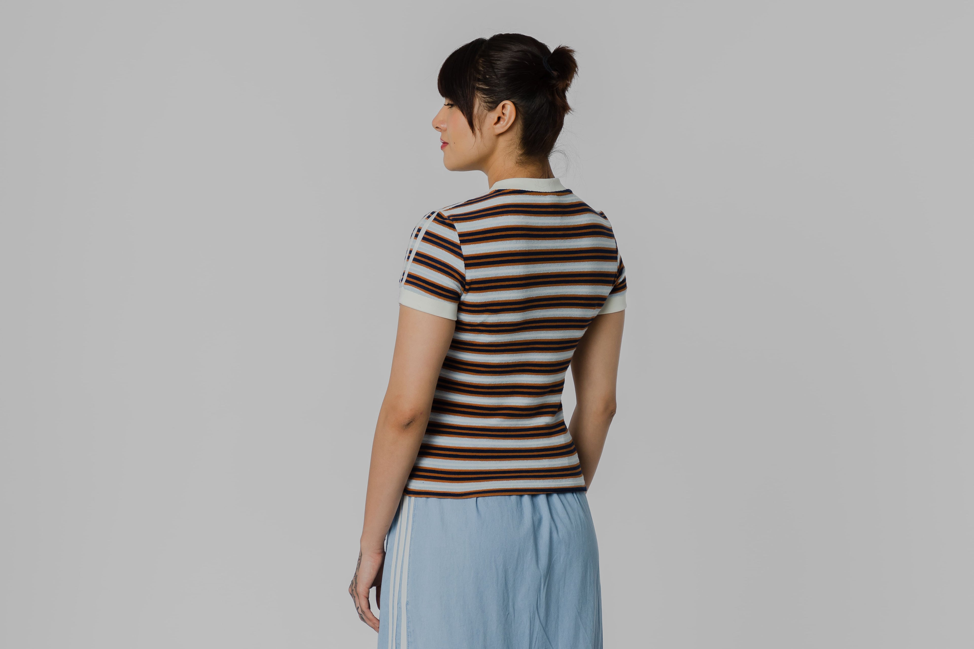 Women's adidas Striped Tee - KY8115 - Lust México
