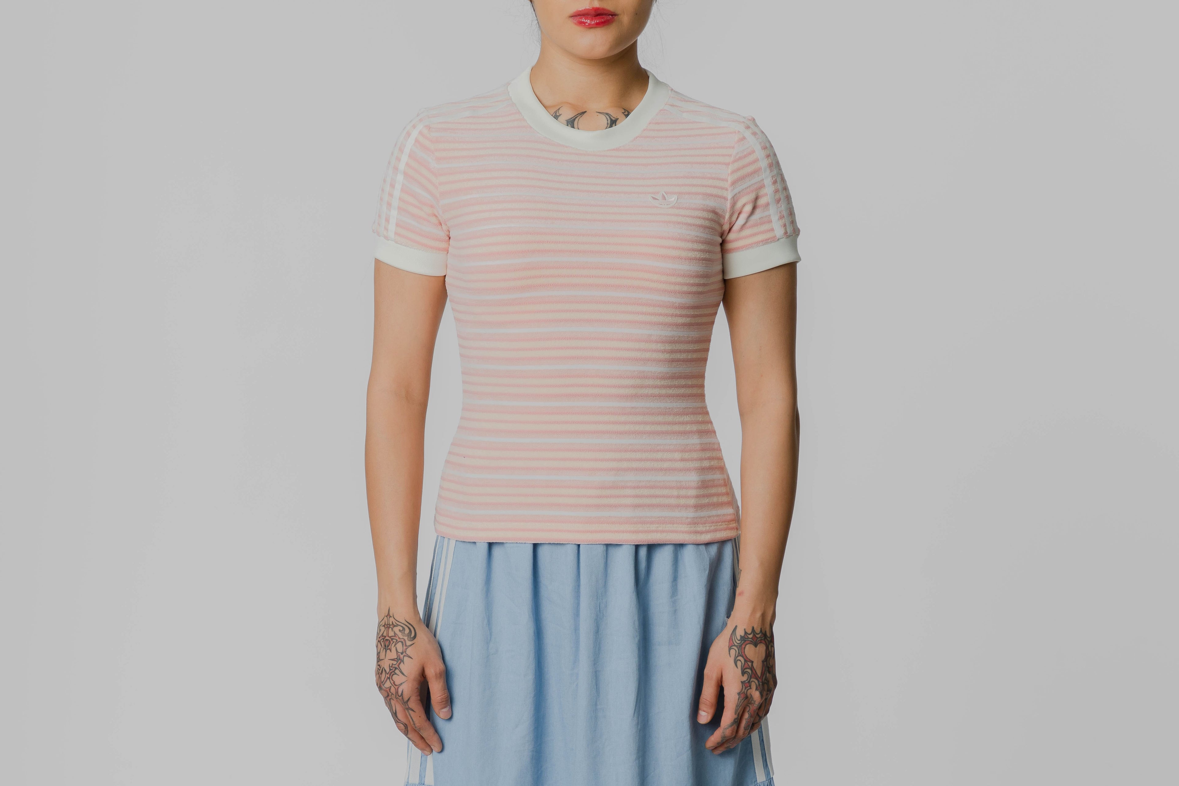 Women's adidas Summer Glow Striped Tee - KY8116