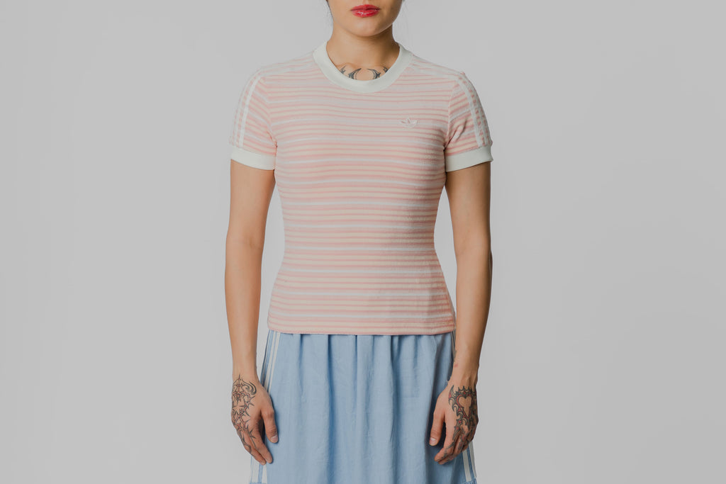 Women's adidas Summer Glow Striped Tee - KY8116 - Lust México