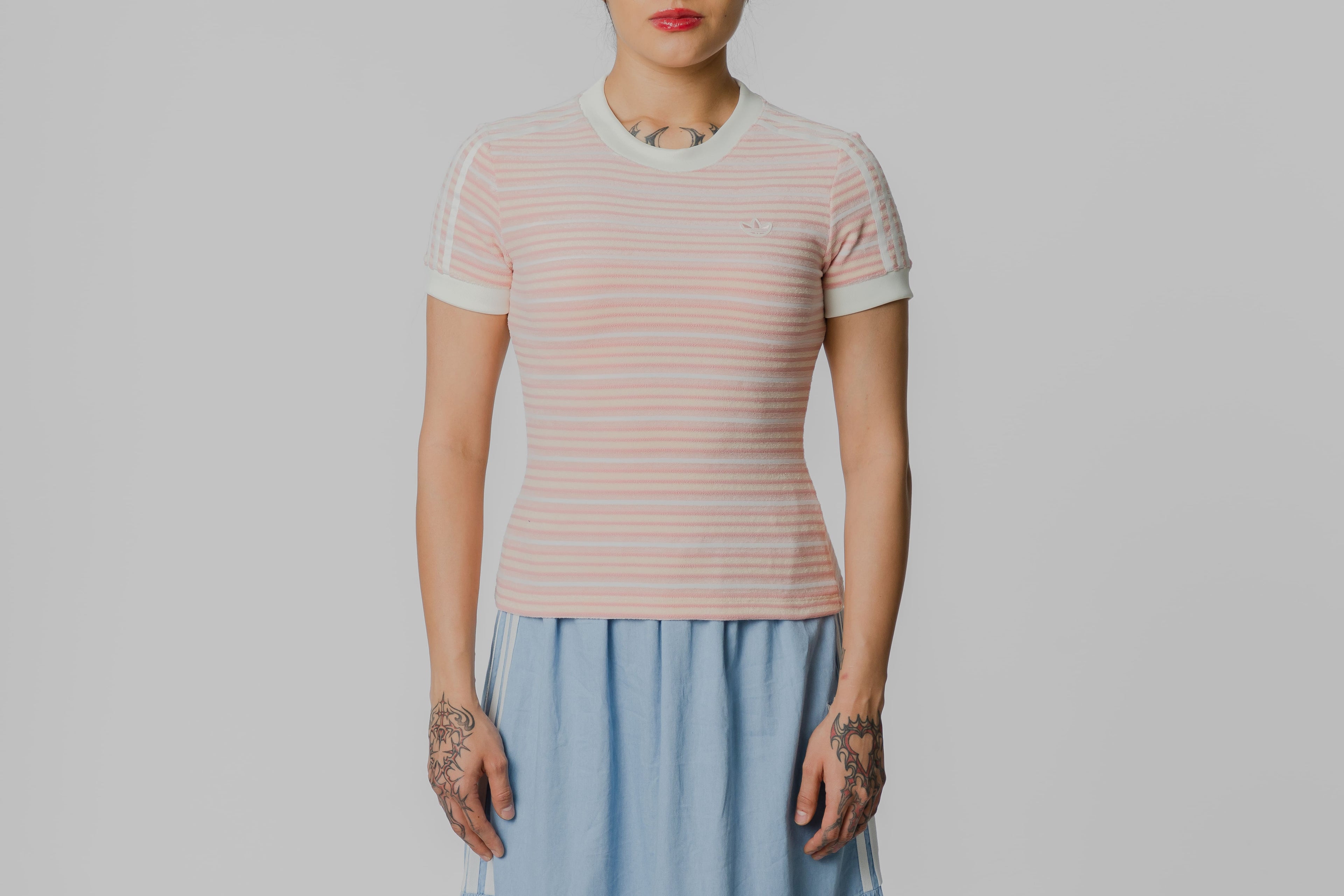 Women's adidas Summer Glow Striped Tee - KY8116 - Lust México