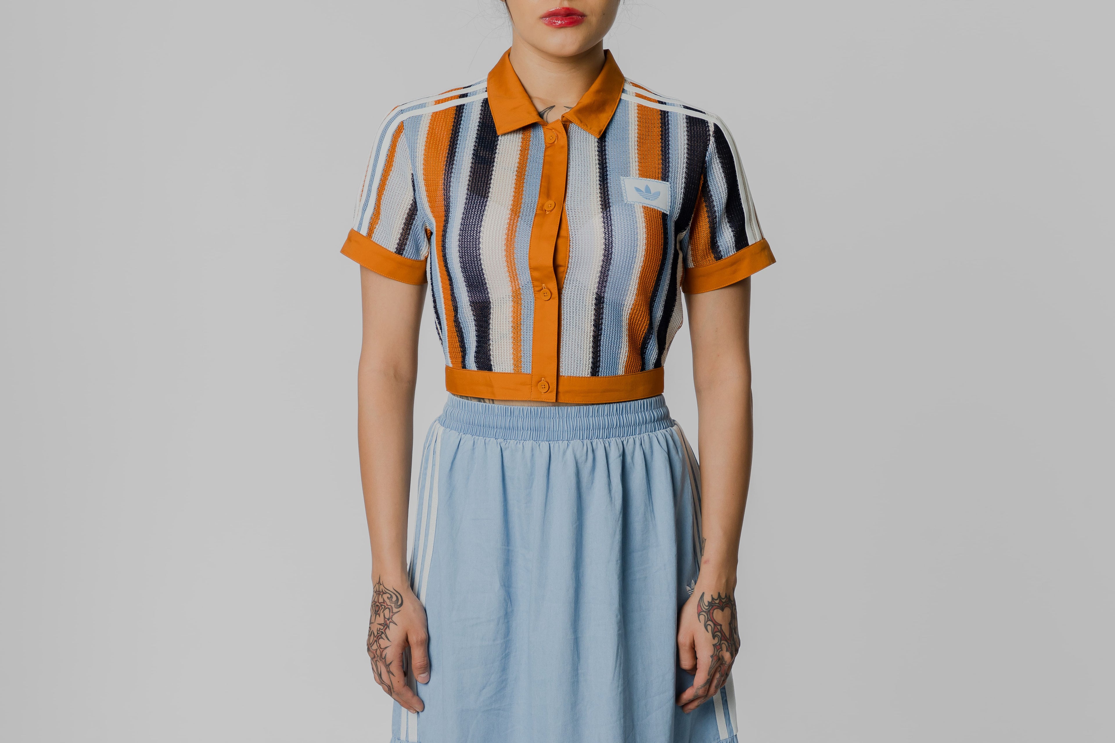 Women's adidas Summer Glow Striped Cropped - KY8139 - Lust México