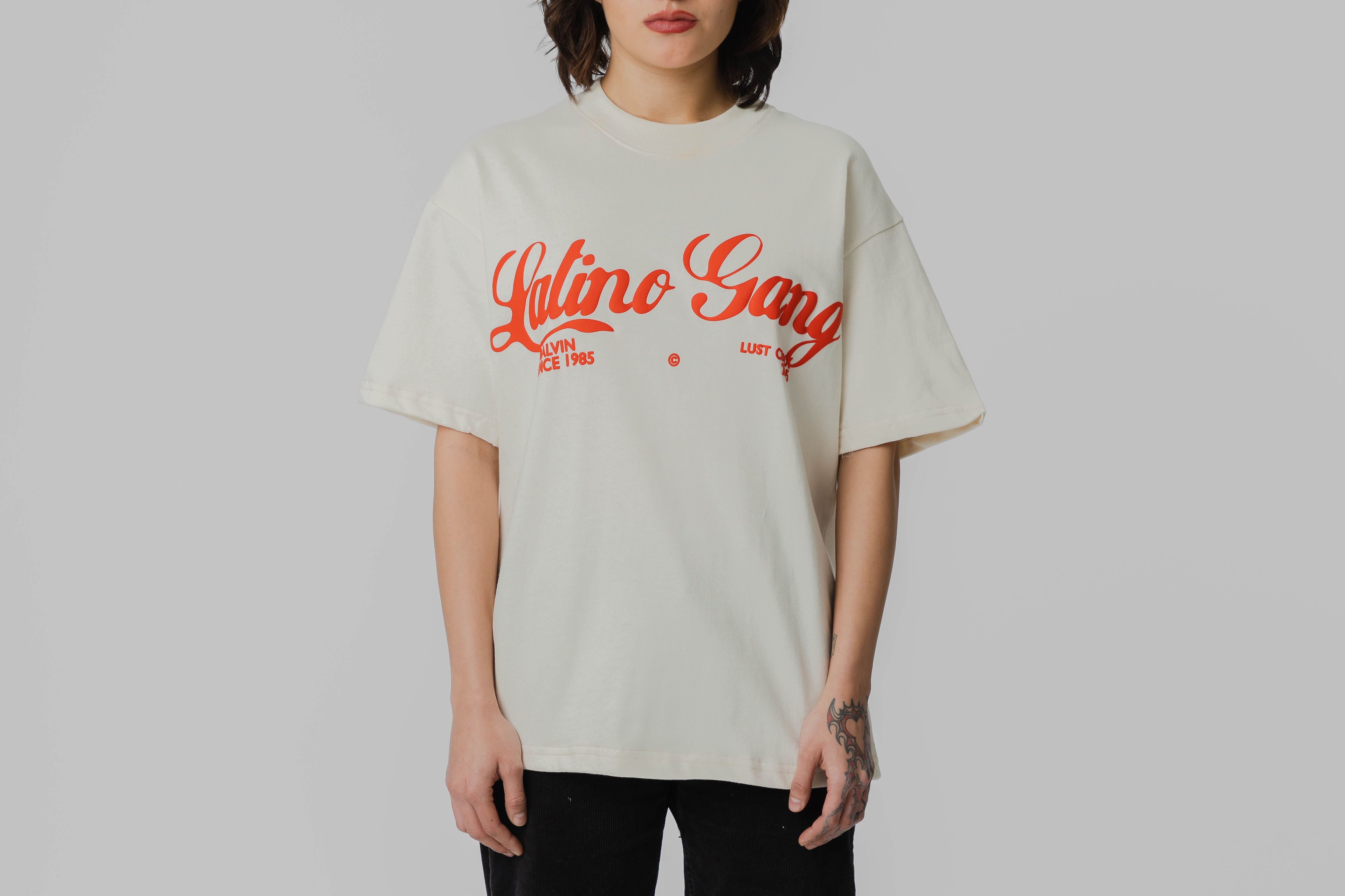 J Balvin x Lust Latino Gang Tee 'Off White' - Lust México