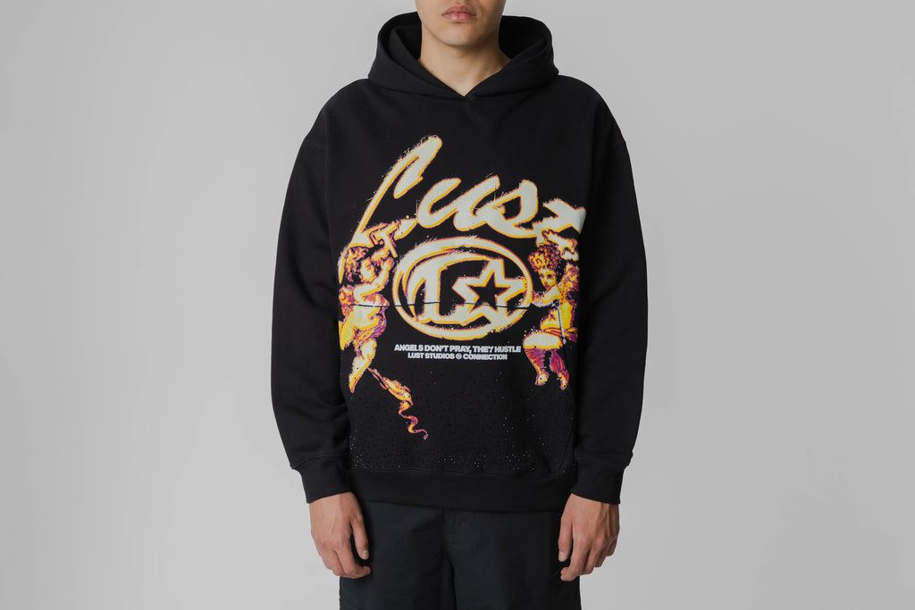 Lust Brand Angels Don't Pray Hoodie - LBANDPHOO-BLK - Lust México
