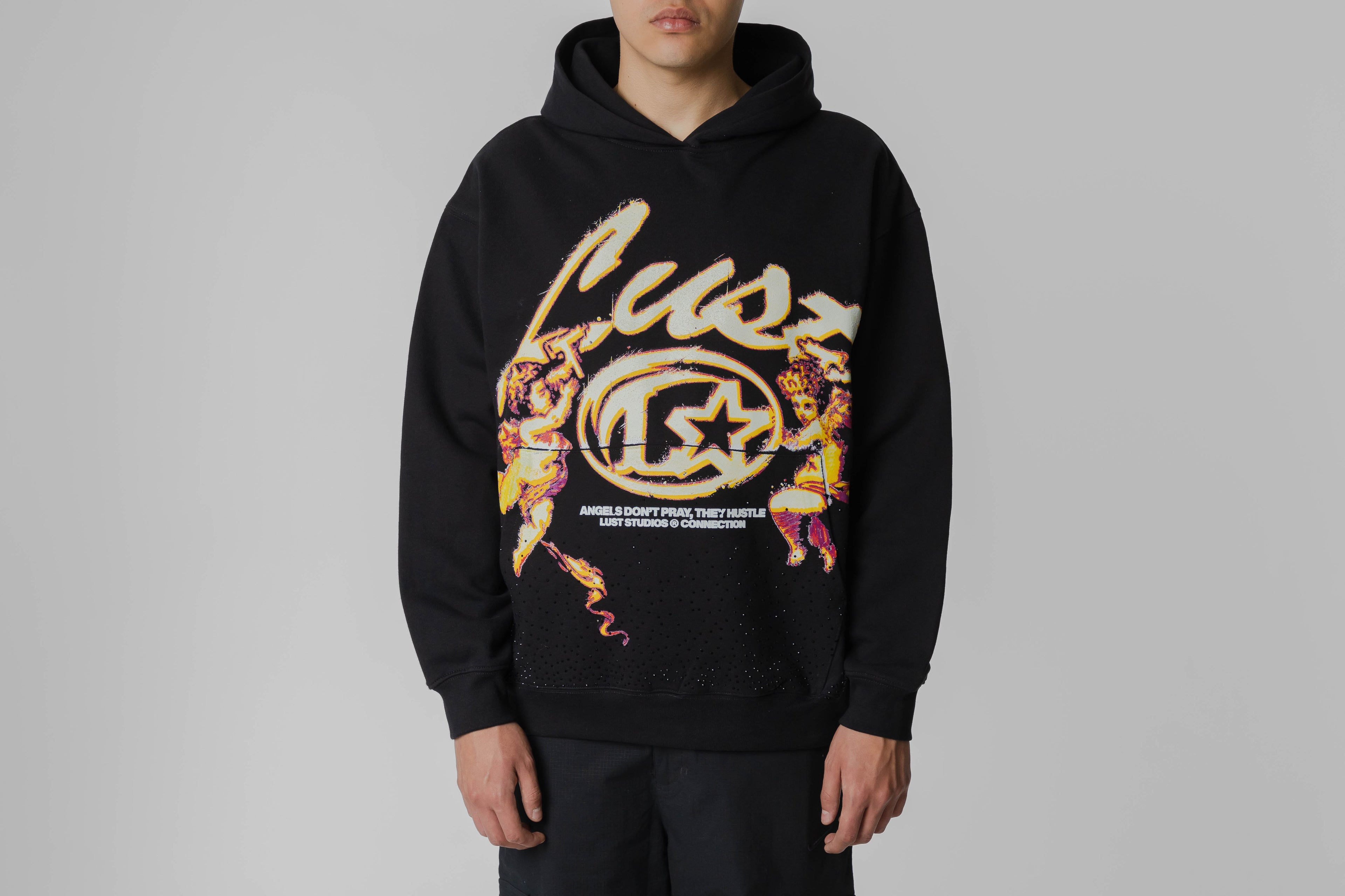 Lust Brand Angels Don't Pray Hoodie - LBANDPHOO-BLK - Lust México