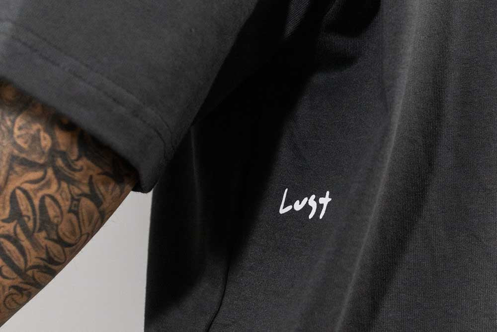 Lust Daily Essentials Minilogo Back Tee 'Plomo' - [sku] - Lust México