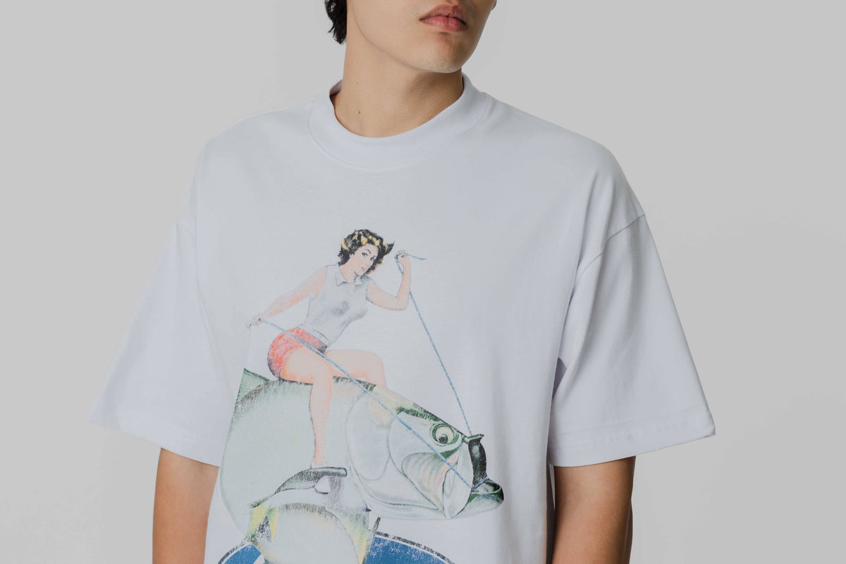 Lust Brand Fish Tee 'White' - LBFISHTEE-WHT