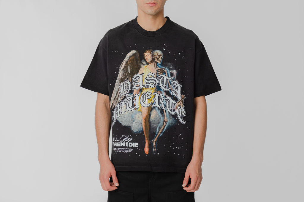 Lust Brand Hasta Muerte Angel Tee - LBHMANGTEE_BLK