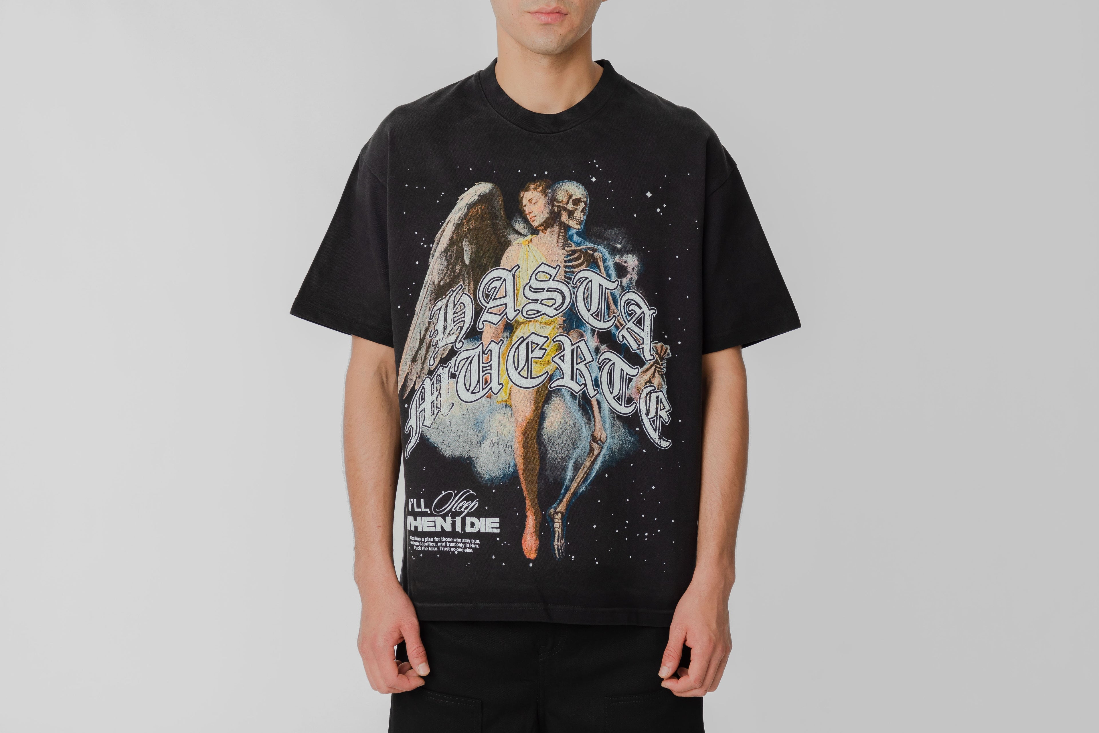 Lust Brand Hasta Muerte Angel Tee - LBHMANGTEE_BLK