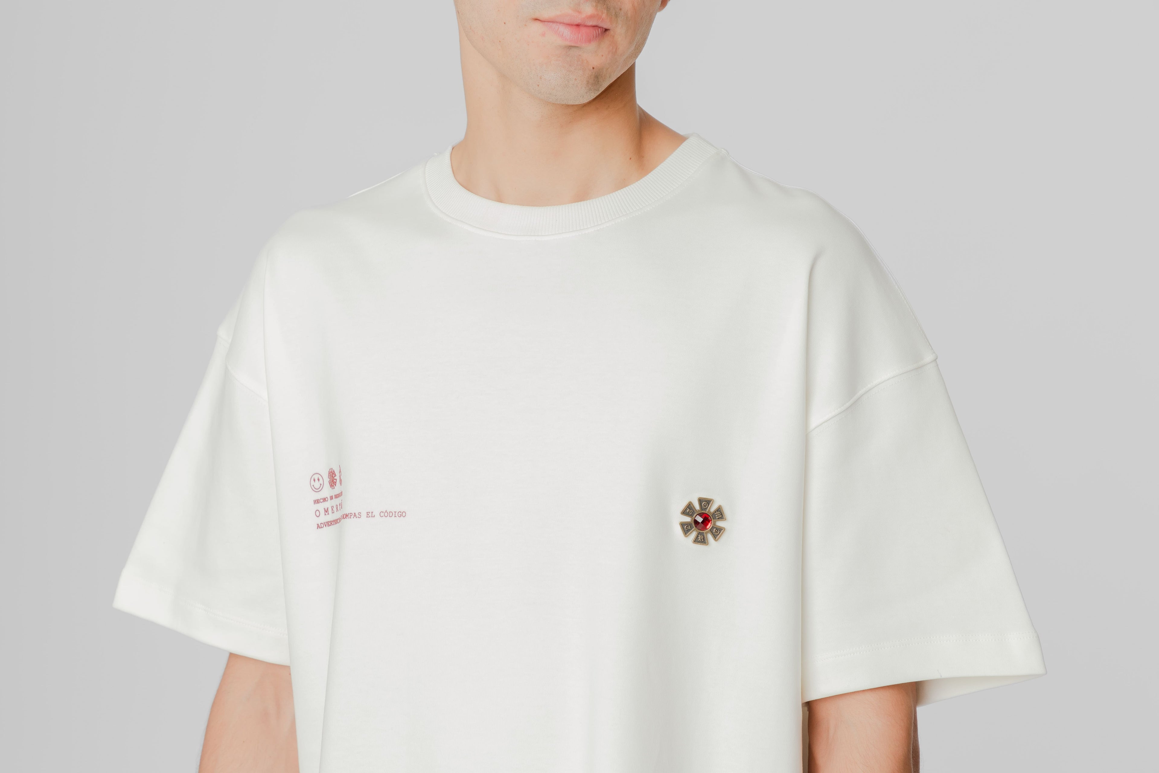 J Balvin Omerta Pin T-Shirt - OMT02-WHT - Lust México