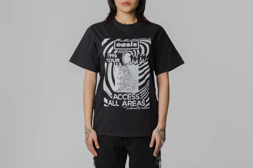 Pleasures x Oasis All Access T-Shirt - P26OA009-BLACK - Lust México