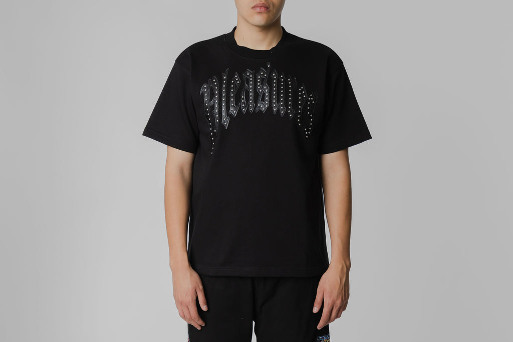 Pleasures Twitch Studded Crewneck - P26SP009-BLACK - Lust México