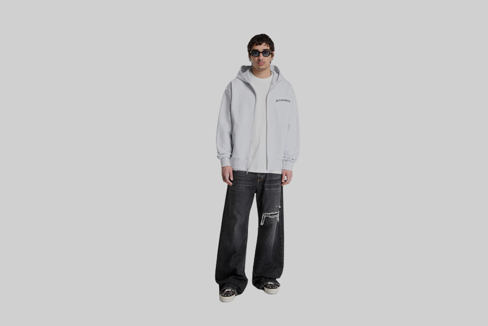 Pleasures Neural Zip Hoodie - P26SP010-HEATHER