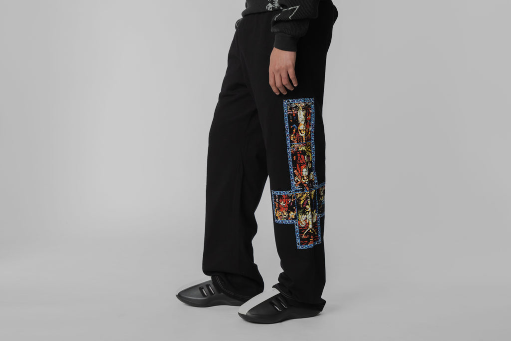 Pleasures Blasphemy Cotton Pants - P26SP023-BLACK - Lust México