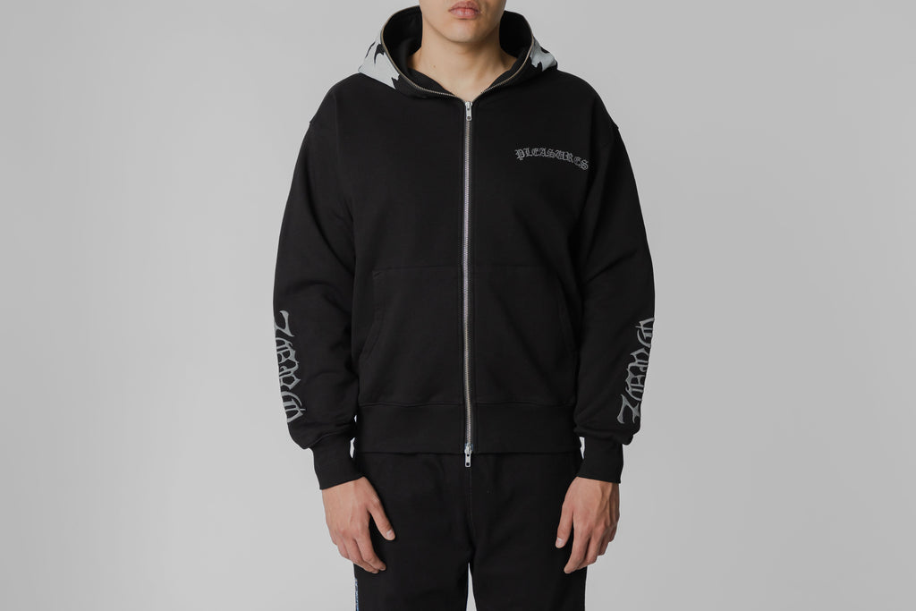 Pleasures Balaclava Zip Hoodie - P26SPZ001-BLACK - Lust México