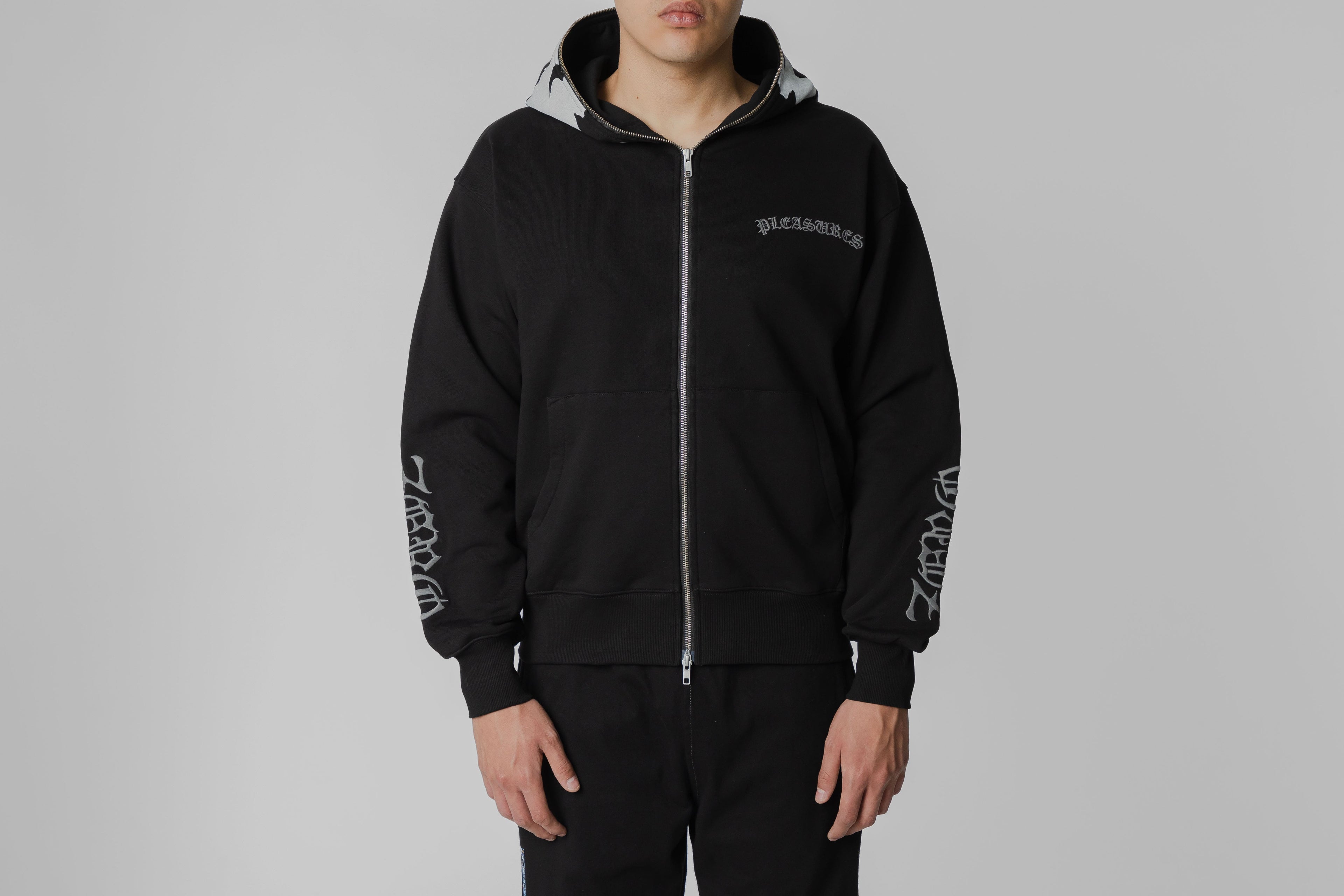 Pleasures Balaclava Zip Hoodie - P26SPZ001-BLACK - Lust México