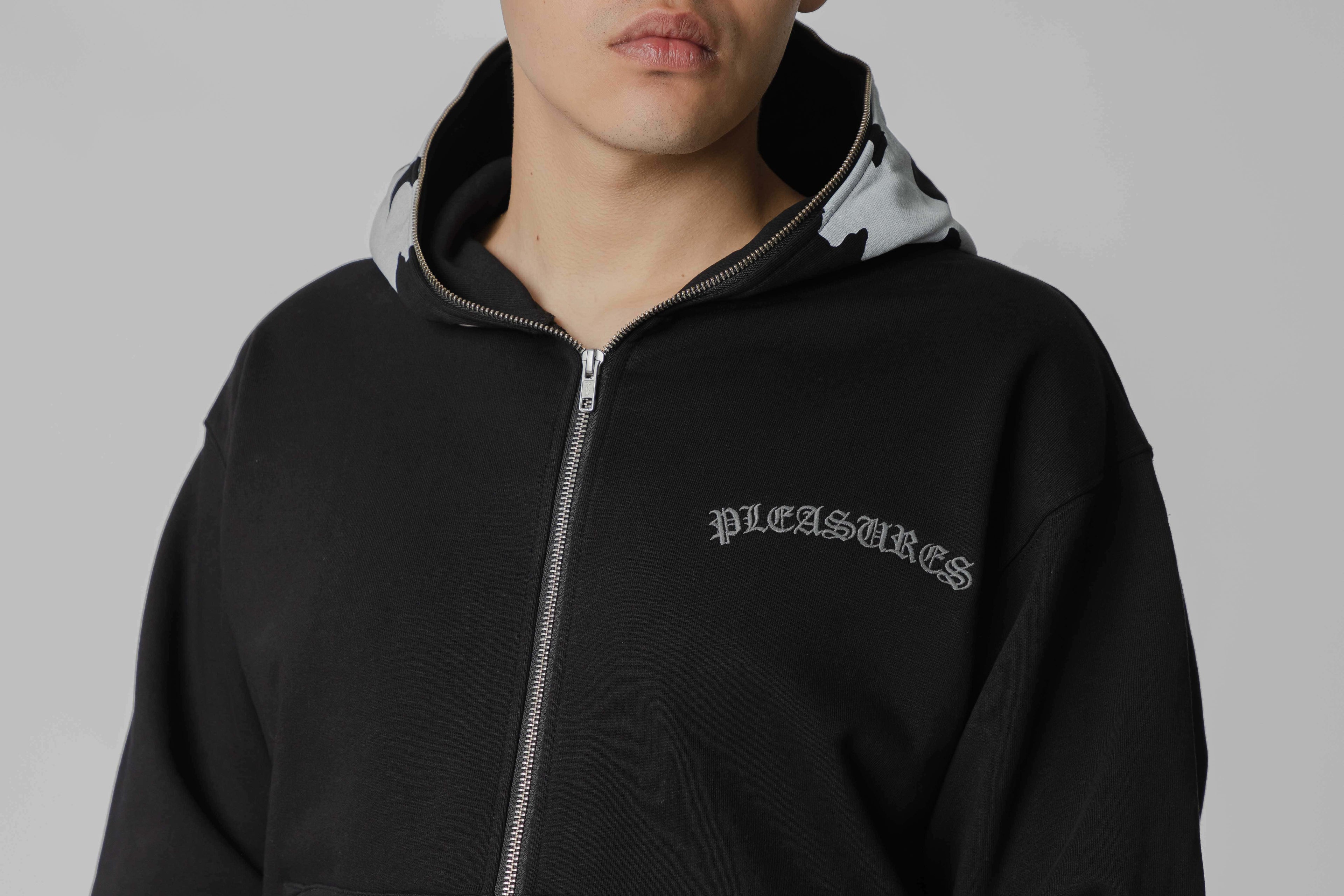 Pleasures Balaclava Zip Hoodie - P26SPZ001-BLACK - Lust México