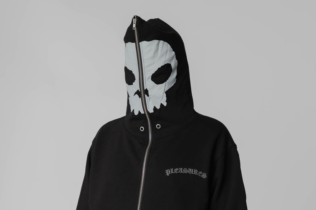 Pleasures Balaclava Zip Hoodie - P26SPZ001-BLACK - Lust México