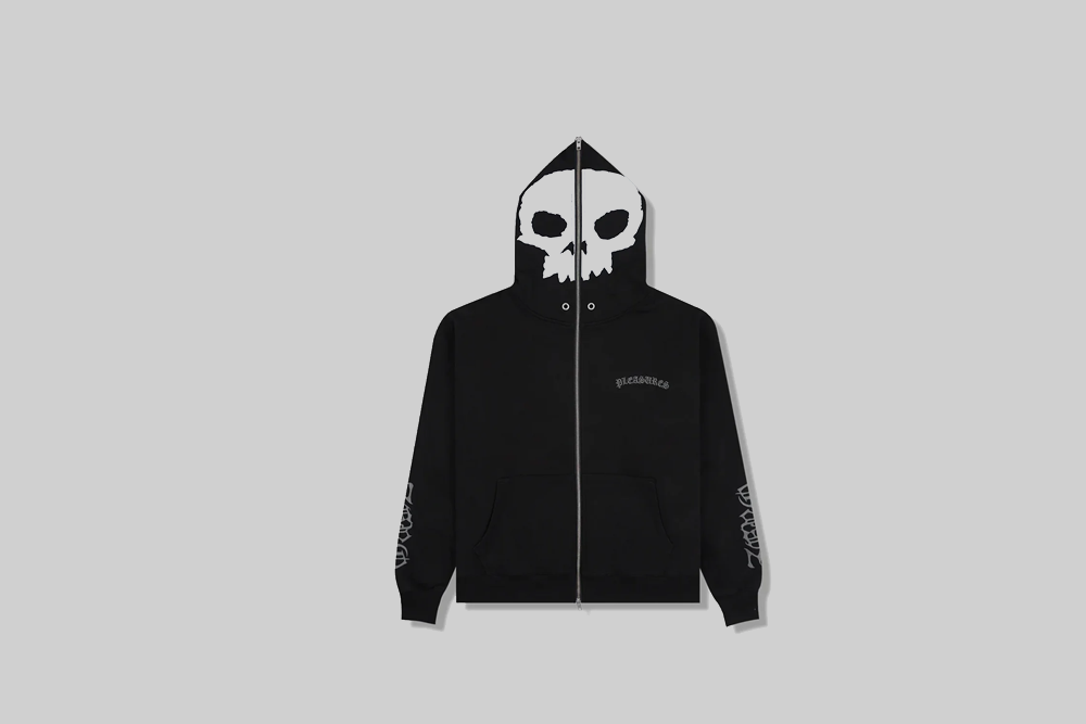 Pleasures Balaclava Zip Hoodie - P26SPZ001-BLACK