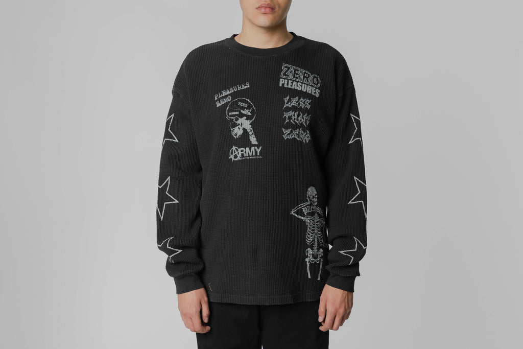 Pleasures Misled Thermal LS - P26SPZ004-BLACK - Lust México