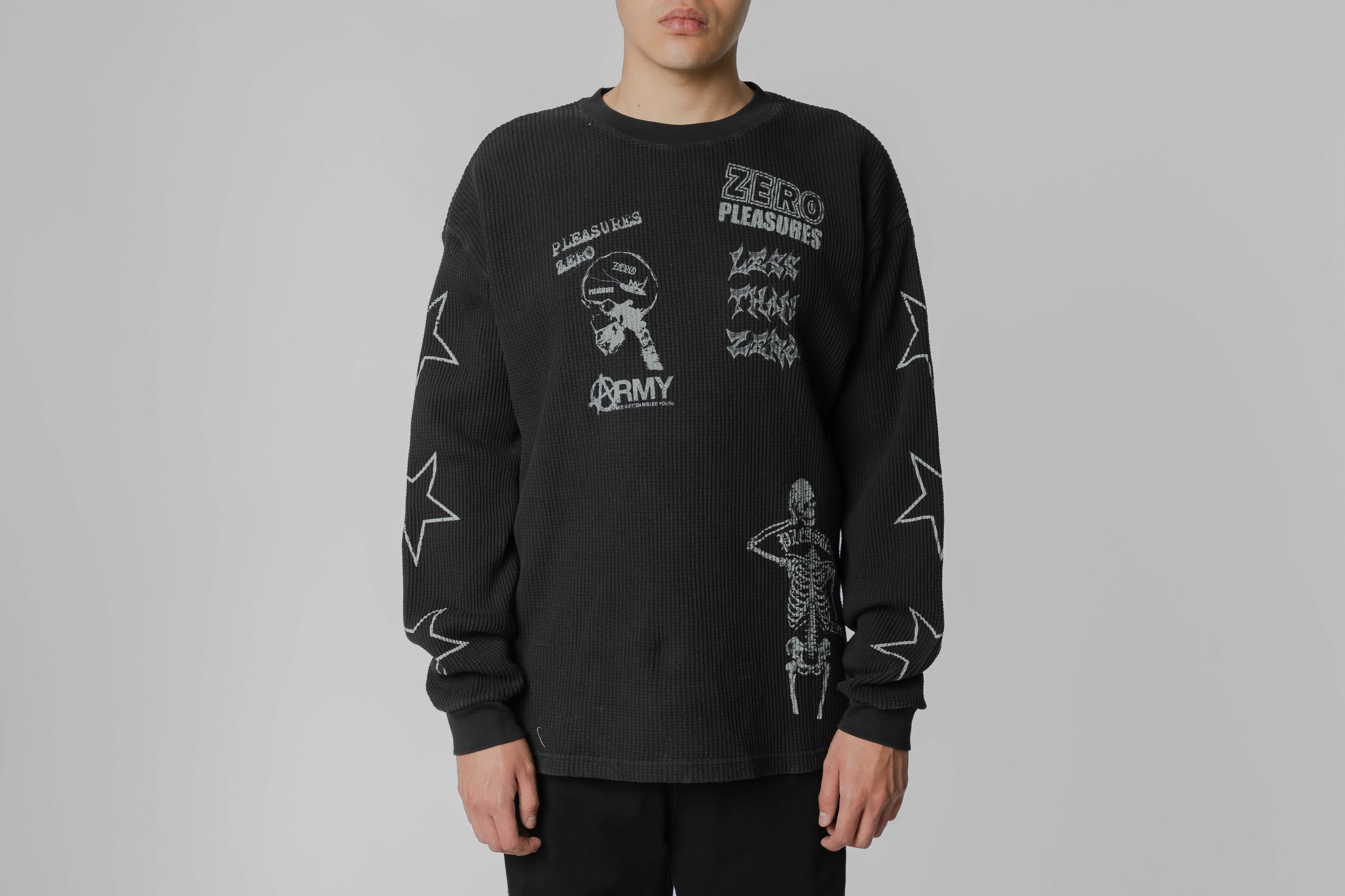 Pleasures Misled Thermal LS - P26SPZ004-BLACK - Lust México