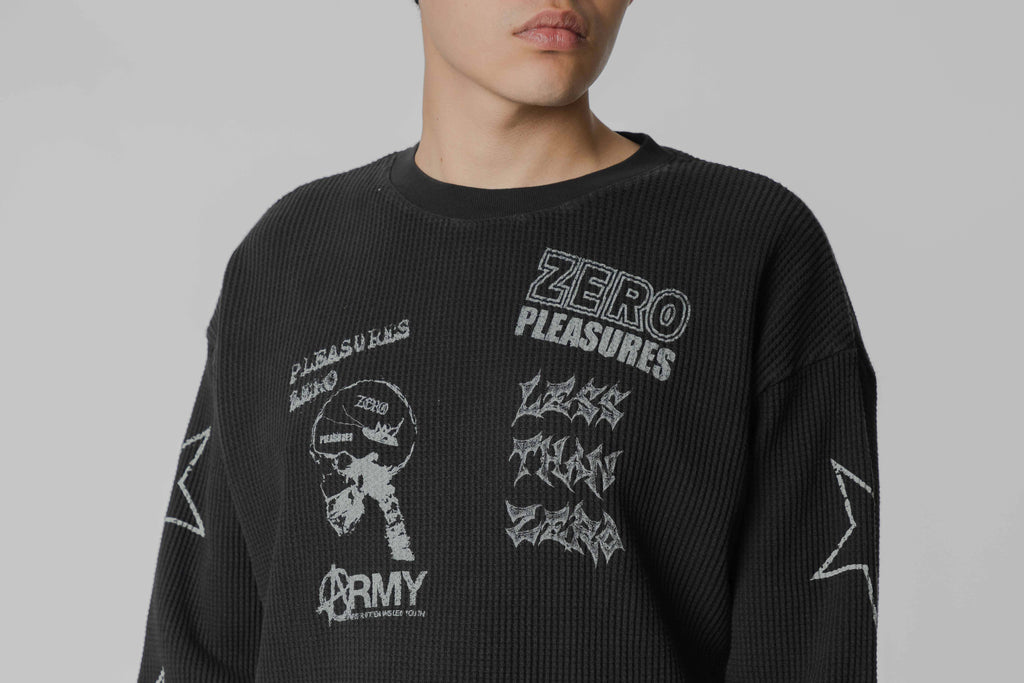 Pleasures Misled Thermal LS - P26SPZ004-BLACK - Lust México
