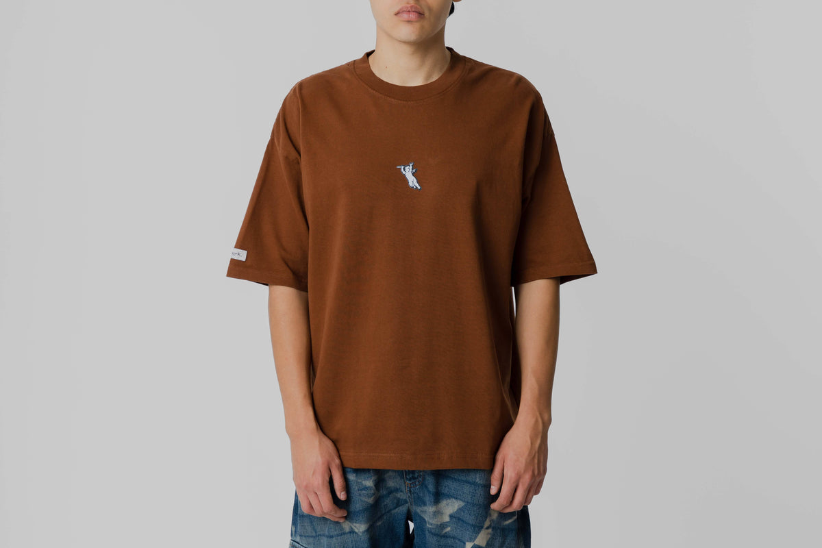 Crime Life Angel Gothic Destroyed Tee 'Brown'