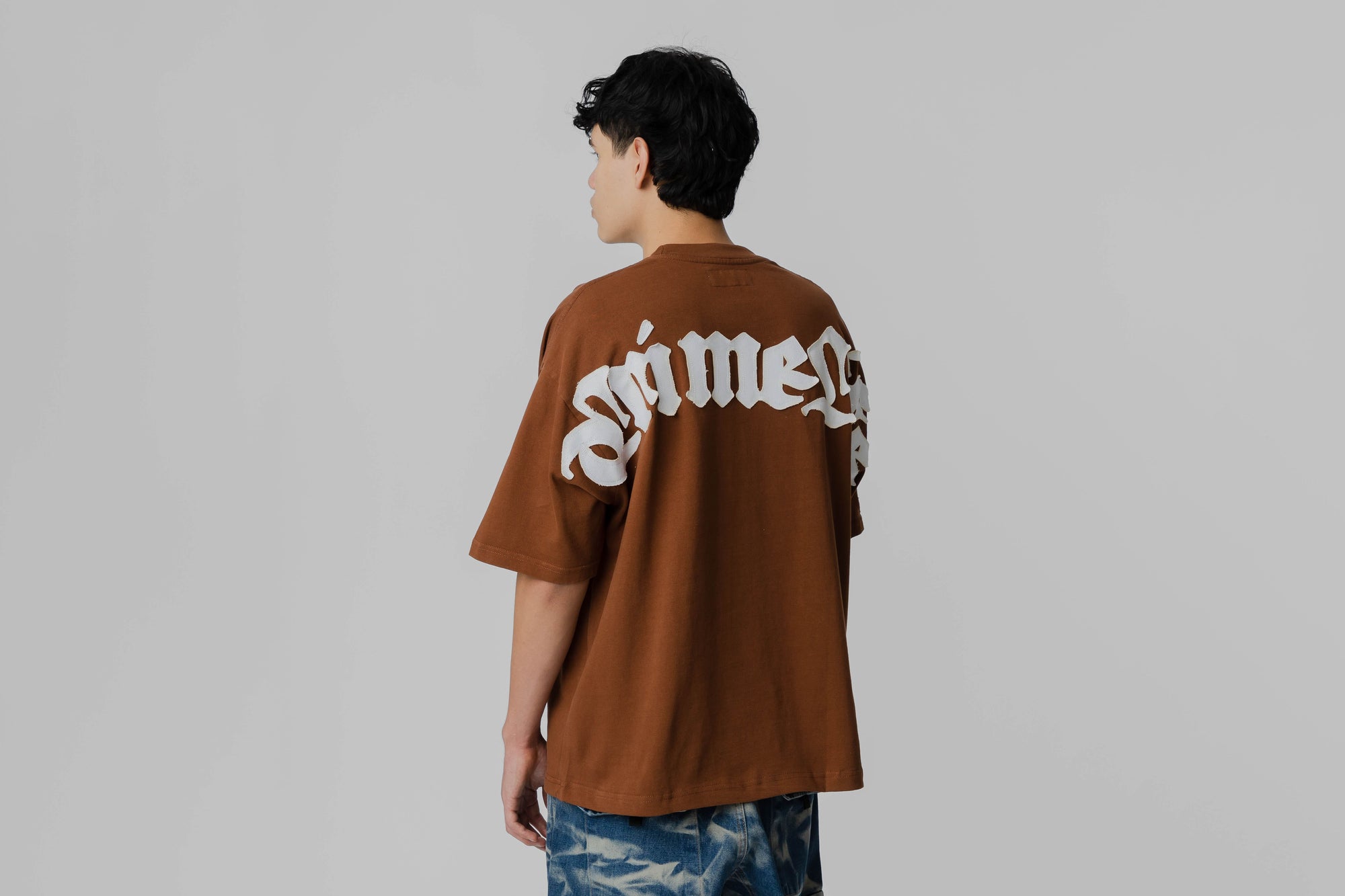 Crime Life Angel Gothic Destroyed Tee 'Brown'