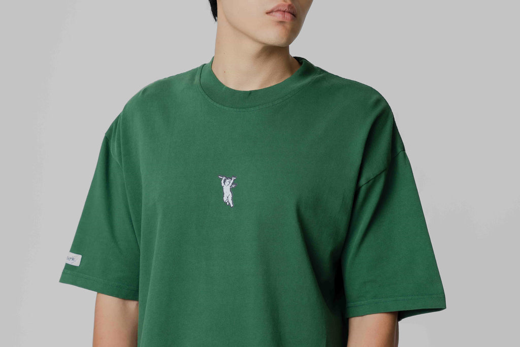 Crime Life Angel Gothic Destroyed Tee 'Green'