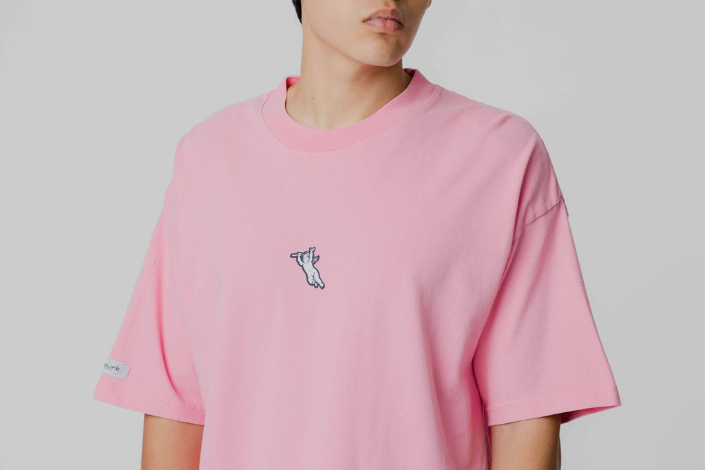 Crime Life Angel Gothic Destroyed Tee 'Pink'