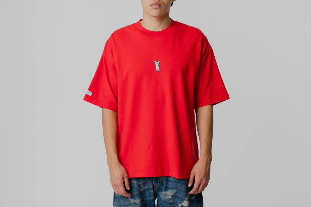 Crime Life Angel Gothic Destroyed Tee 'Red'