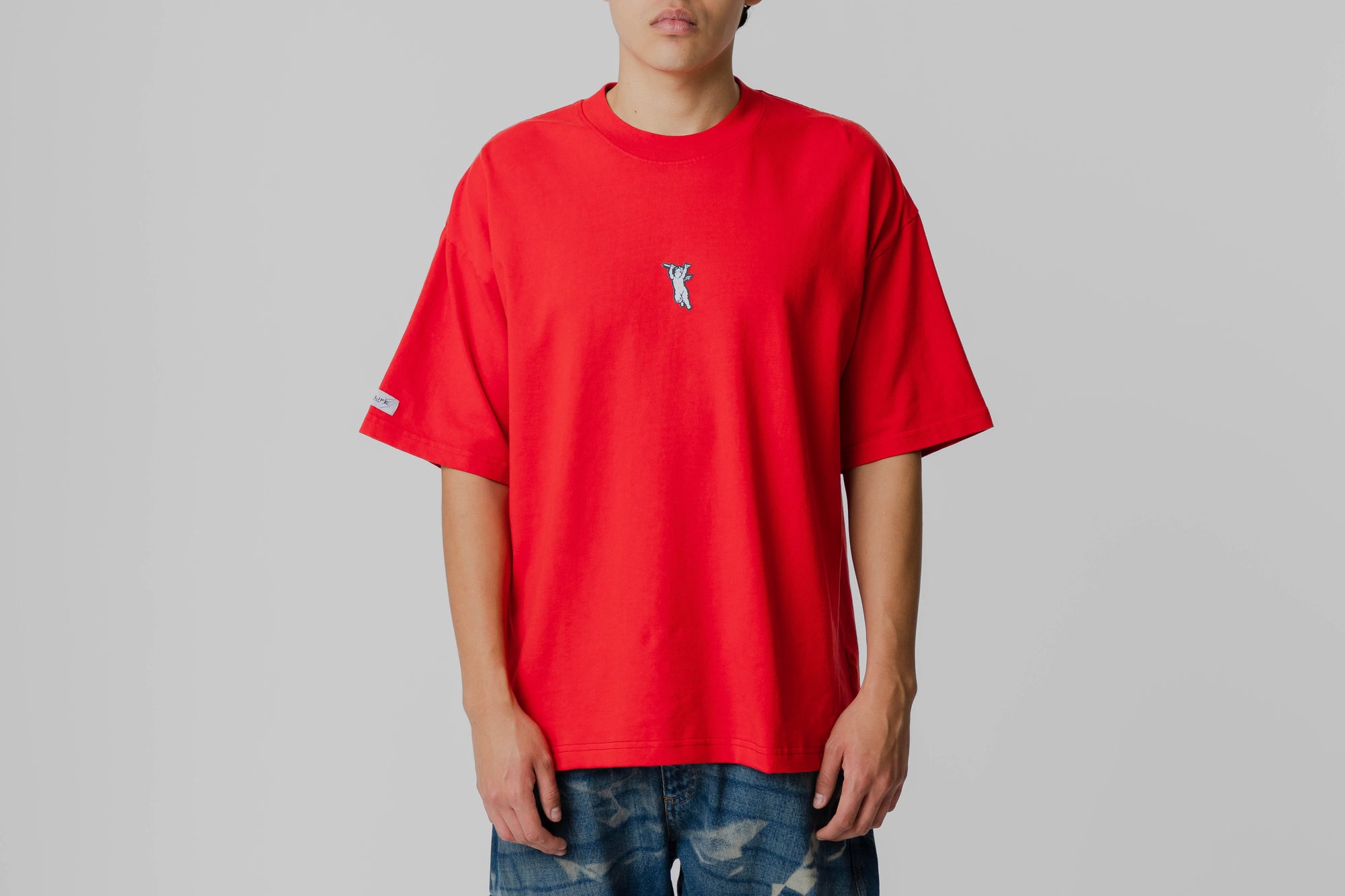 Crime Life Angel Gothic Destroyed Tee 'Red'