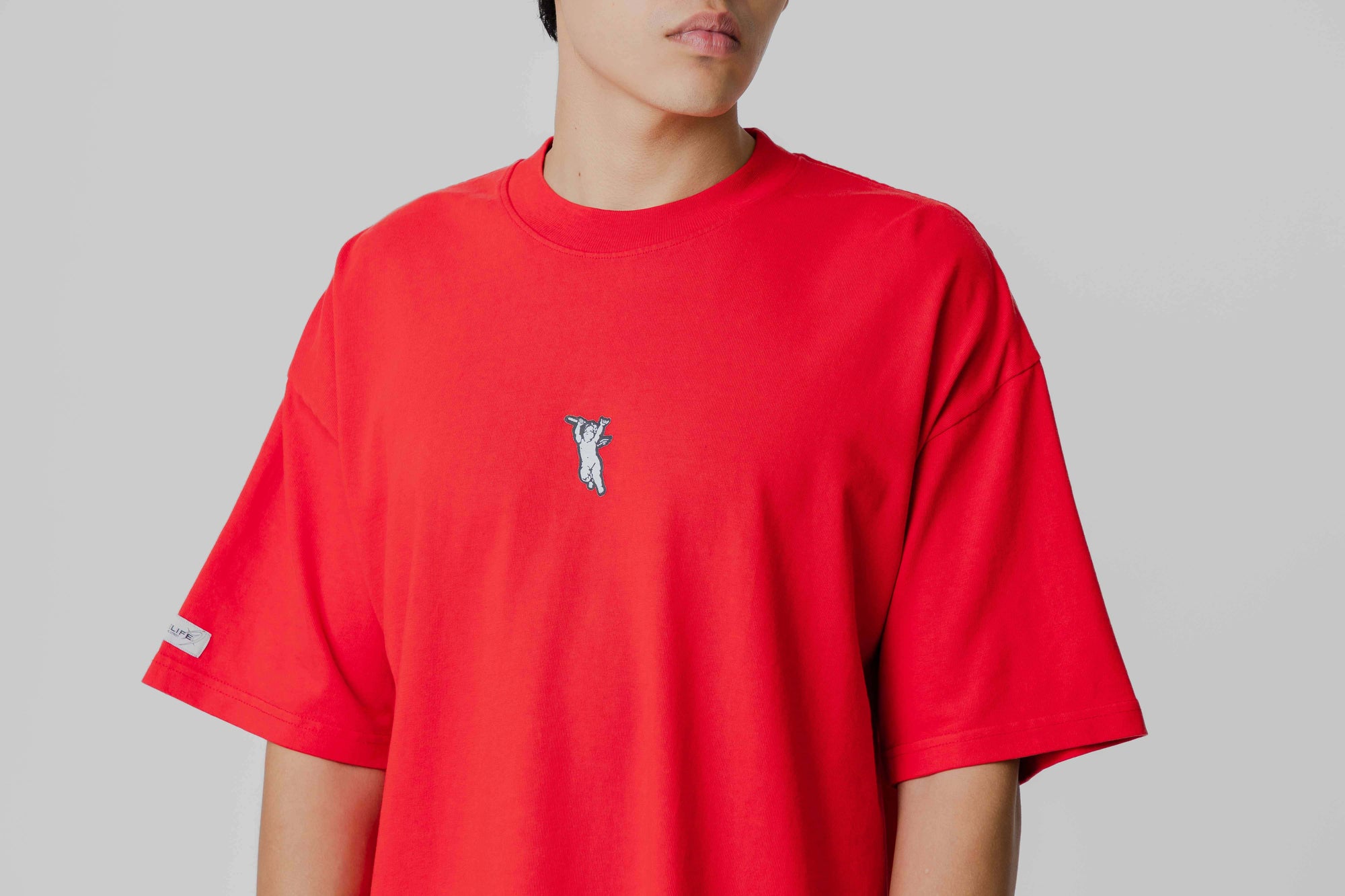 Crime Life Angel Gothic Destroyed Tee 'Red'