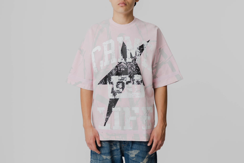 Crime Life Camo Star Tee 'Pink'