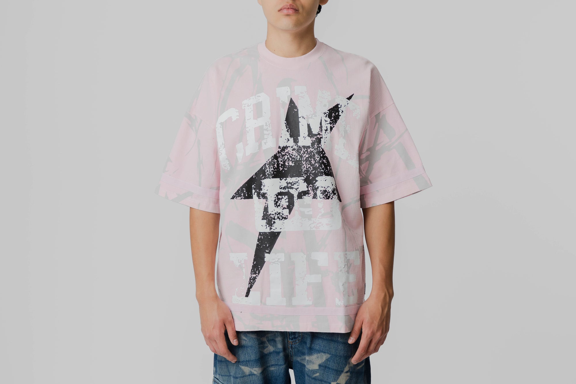 Crime Life Camo Star Tee 'Pink'