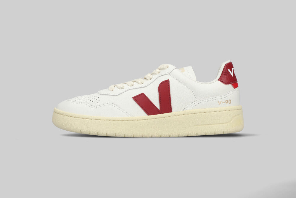 Women's VEJA V-90 'White and Marsala' - VD2003657A FTW - SNEAKERS - WOMEN - ADULT - QS - WI - 25 en Lust México