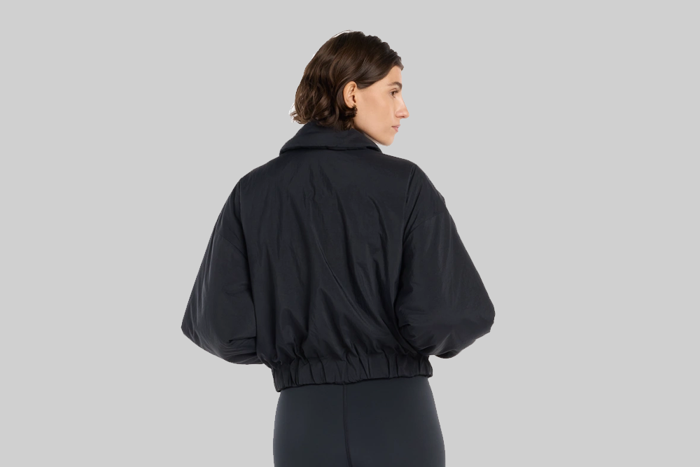 Women's New Balance Casaca Woven Bomber - WJ61D8YX_BK - Lust México