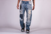 CRIME LIFE Bandana Destroyed Denim Jeans (6874320961602)