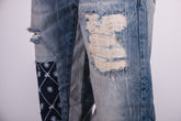 CRIME LIFE Bandana Destroyed Denim Jeans (6874320961602)