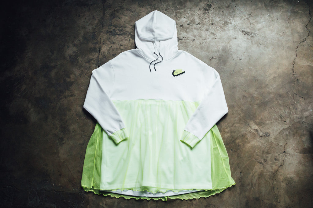 W NSW FLC HOODIE NSW WHITE/LTLMTW (6626588885058)