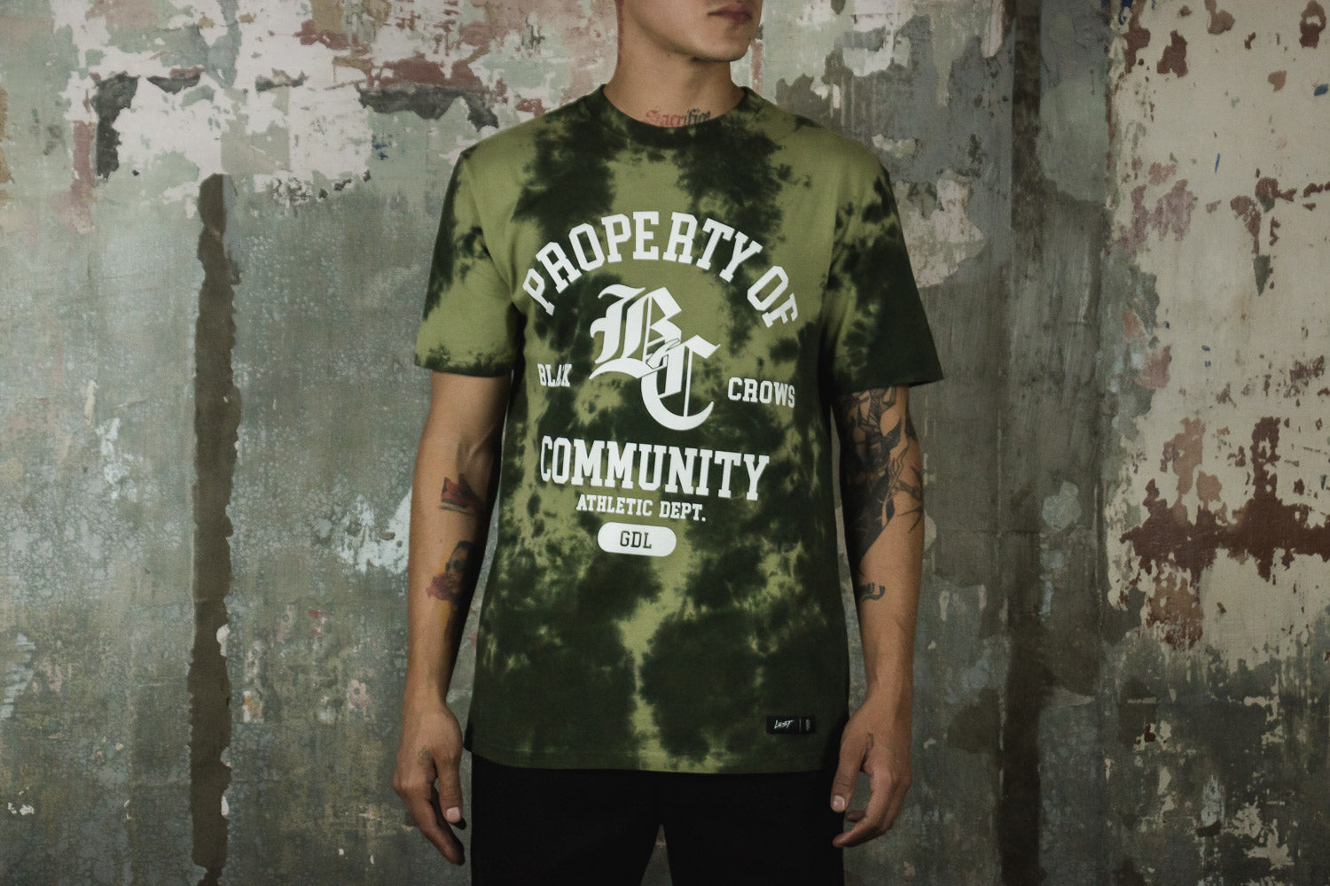 LUST TEE GDL BCC TIE DYE OLIVE GREEN (6796386238530)